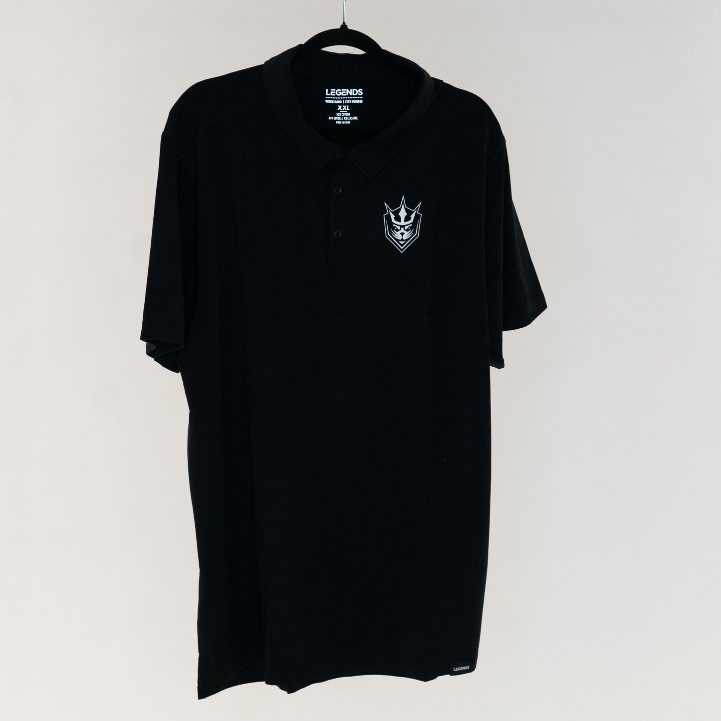 Legends Black Aviation Polo