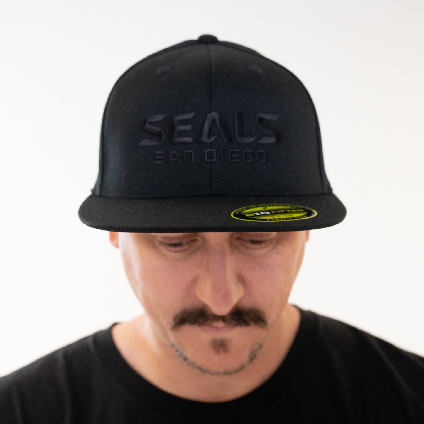 Black "SEALS" Flat Bill Hat