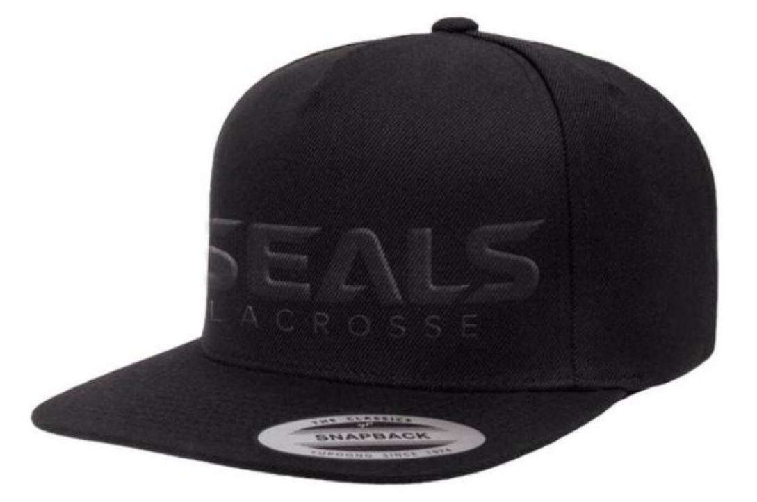 Black "SEALS" Flat Bill Hat